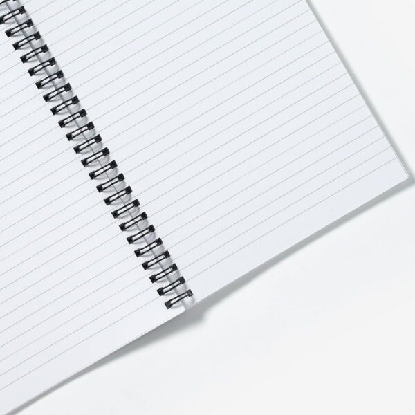 lined notebook open