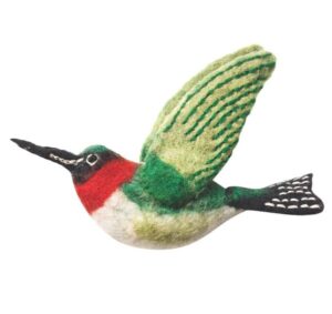 felt art hummingbird