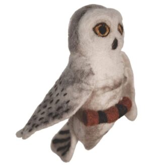 handmade felt snowy owl
