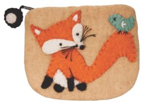 Fox Felt Coin Purse