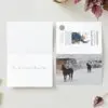 Horses in snow holiday greeting card