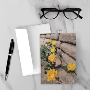 greeting card on desk with envelope